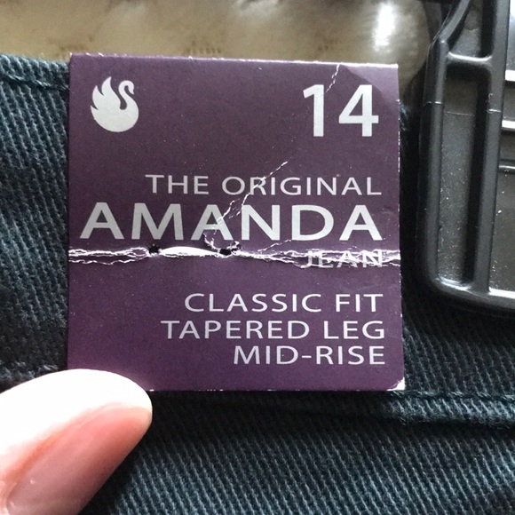 GLORIA VANDERBILT Amanda Size 14 average deep forest green jeans classic fit NEW - Picture 4 of 9